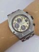 Fake Audemars Piguet Watch Stainless Steel Yellow Dial Brown Leather  (9)_th.jpg